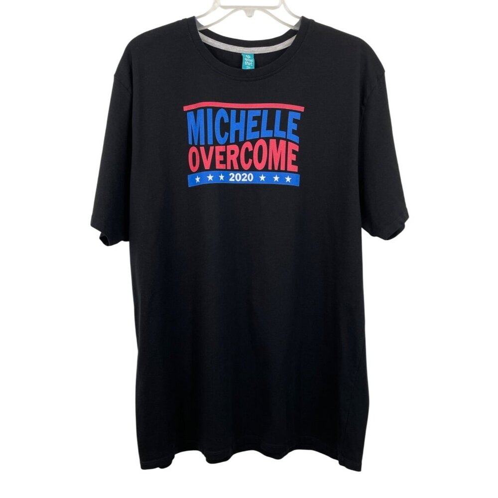 Michelle Overcome 2020 Mens Size XXL Black Short Sleeve Graphic T-shirt Obama
